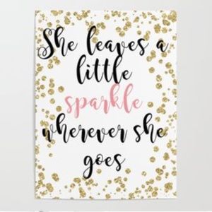 Society6 She Leaves A Little Sparkle Dots Duvet Qn